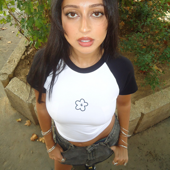 Tank Top Floral Black White | Maison Guava