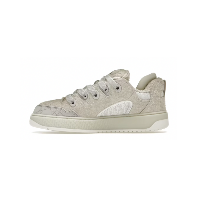 Low-top B9S Skater ERL Cream Suede with White and Cream Oblique Jacquard | Dior