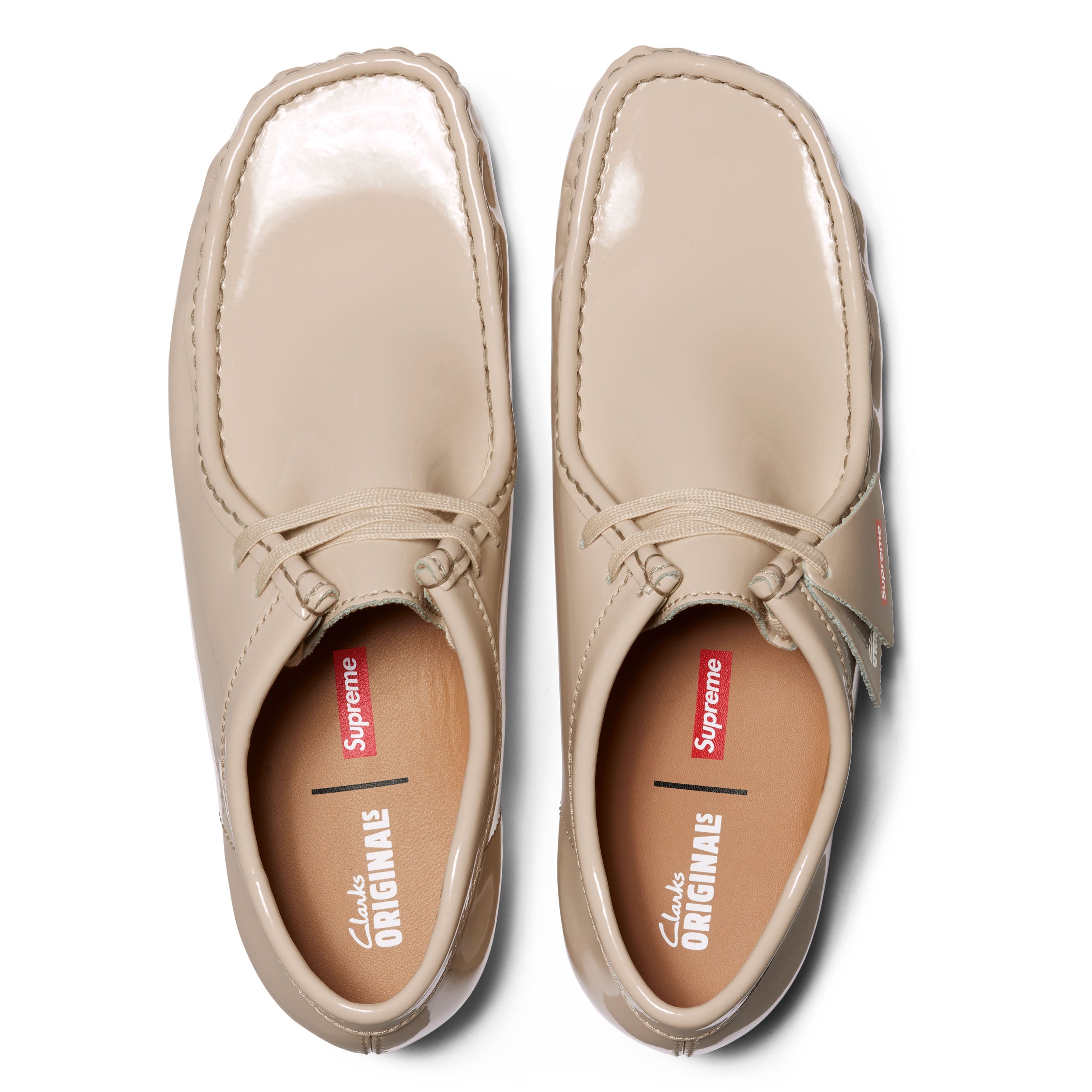 Low-top Patent Cream | Supreme x Clarks Wallabee