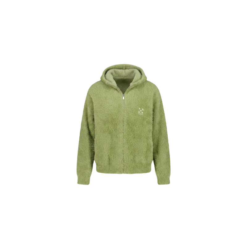 Zip Hoodie Mohair Green | Henny x Maison Guava