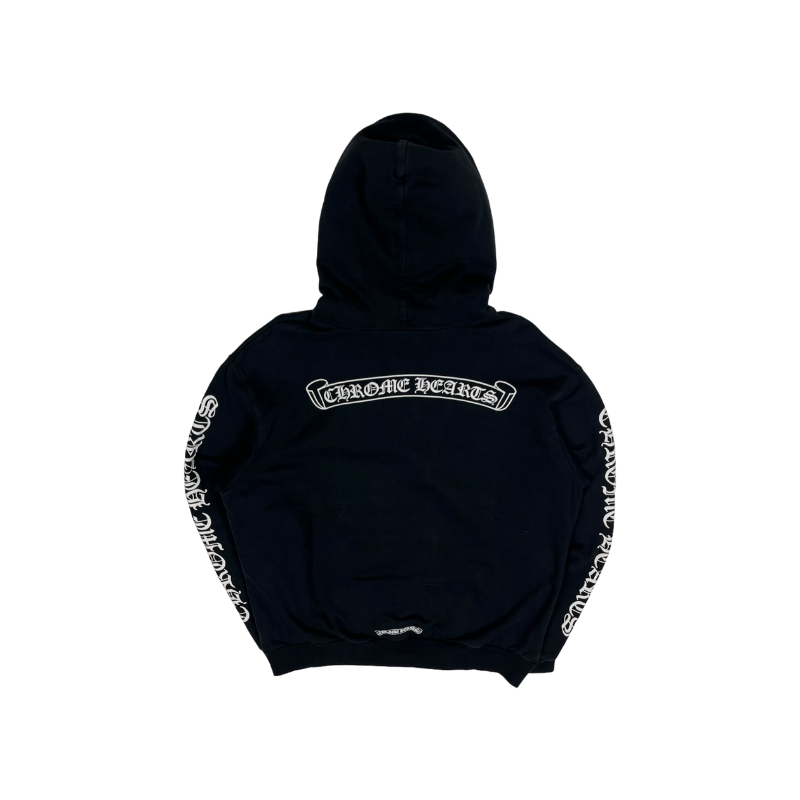 Sweat à capuche Old English noir | Chrome Hearts