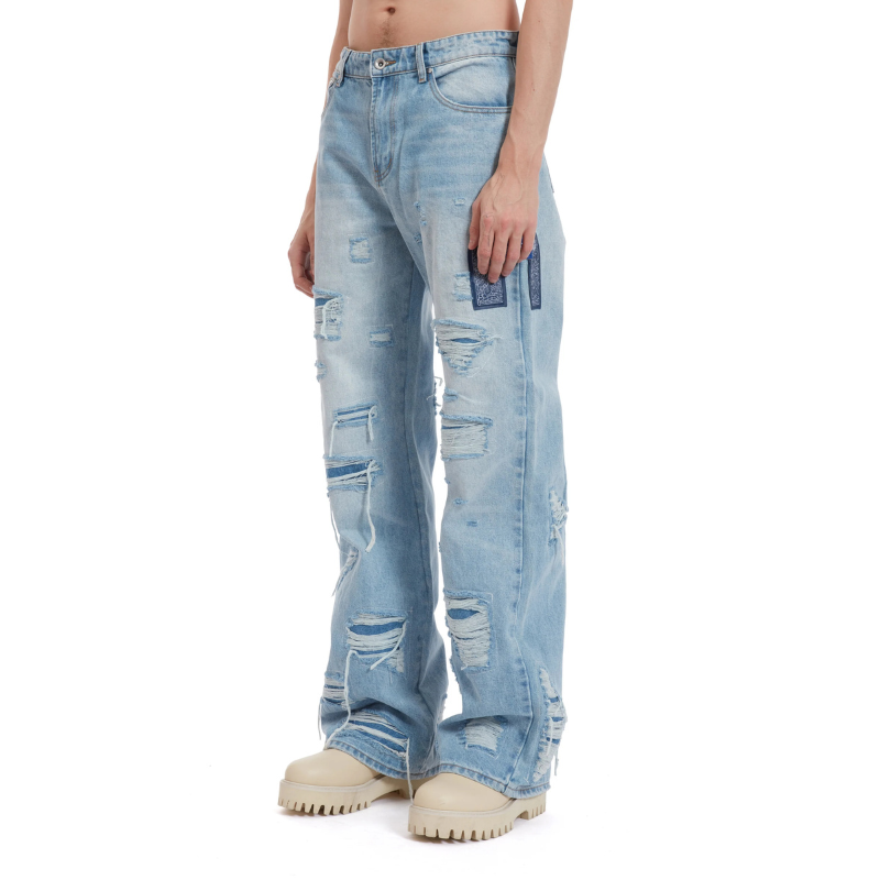 Jeans Side Patch Relaxation Sky | WhoDecidesWar