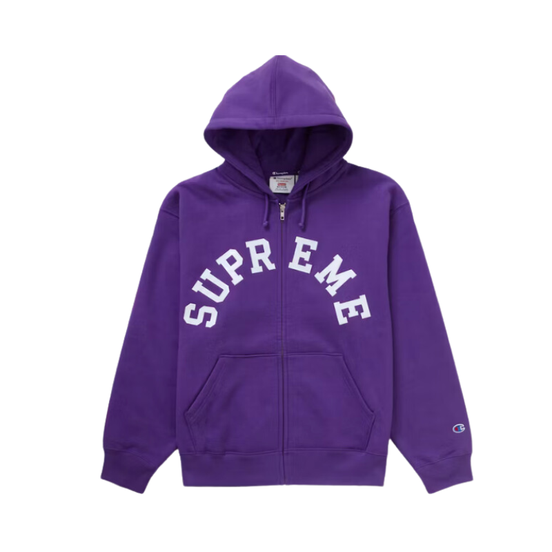 Zip Hoodie Purple Supreme x Champion