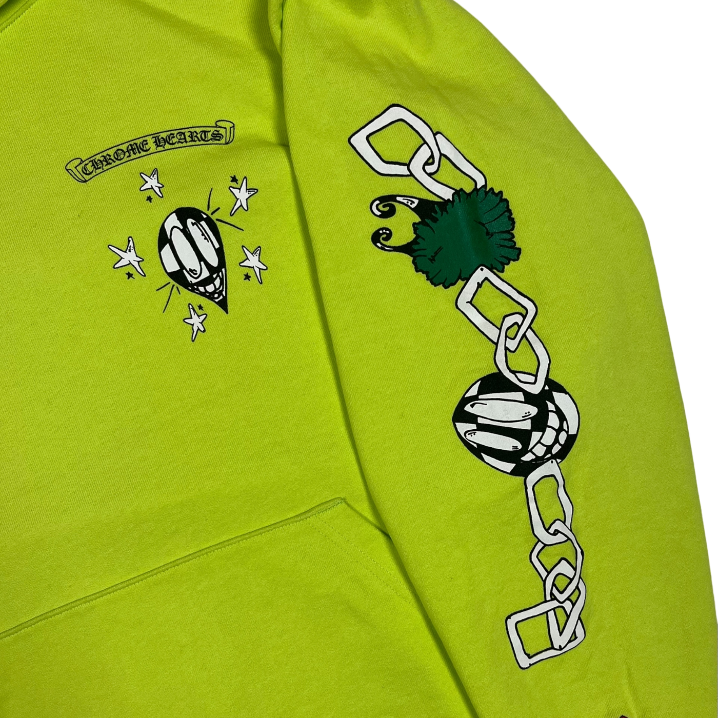 Hoodie Lime Green Link | Chrome Hearts x Matty Boy