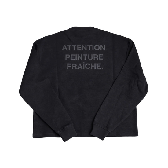 Longsleeve Thermal Puff Print Black | APF