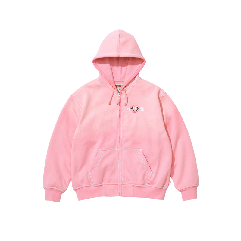 Zip Hoodie Pink | Supreme x True Religion