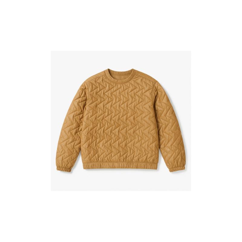 Crewneck Ultralight Quilted Olive | Lonsom