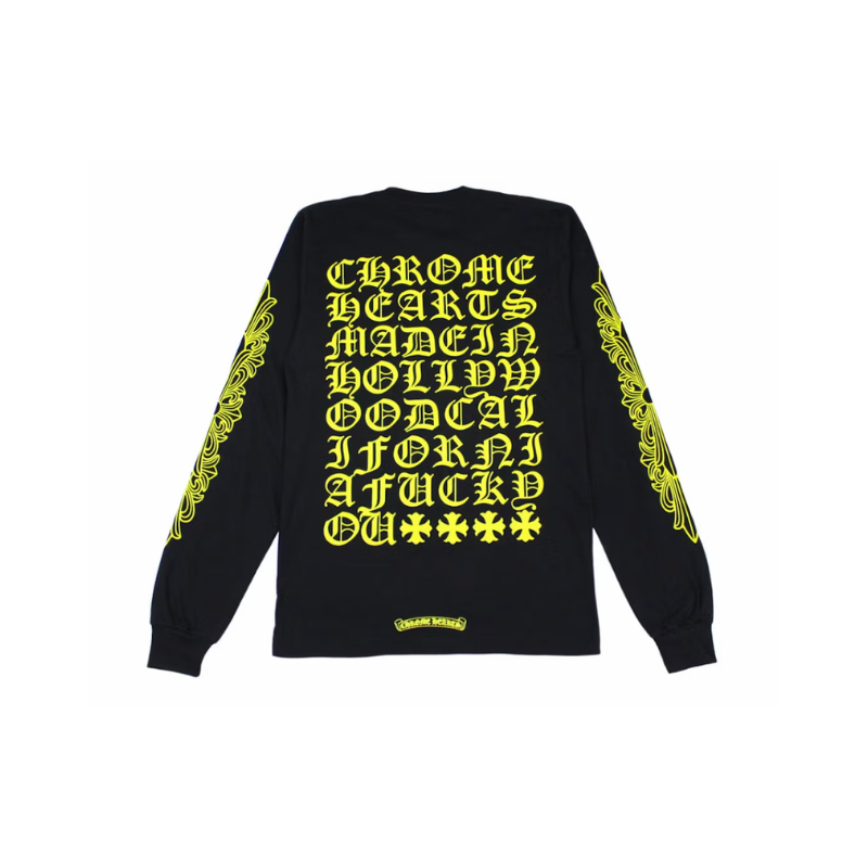Longsleeve Black Yellow Floral | Chrome Hearts