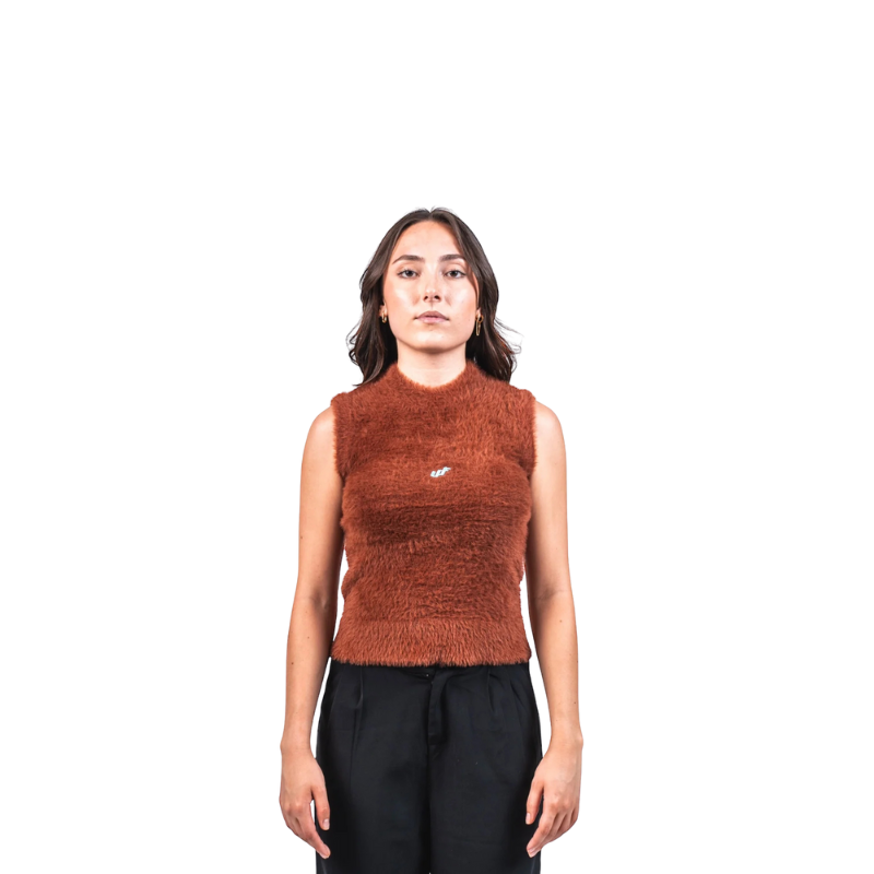 T-shirt Sleeveless Brown | UNDEFINED 1999