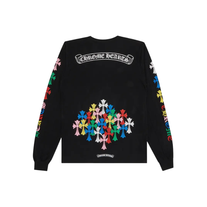 Longsleeve Black Cemetery Cross Multicolor | Chrome Hearts