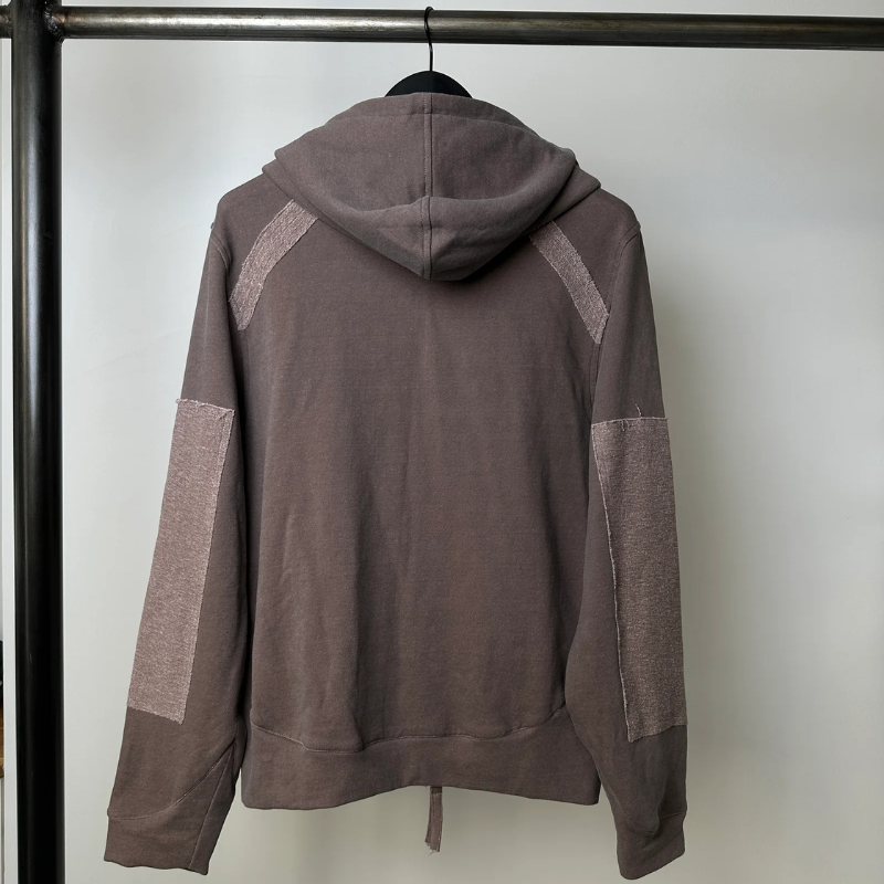Zip Hoodie Lucid Spine Faded Brown | Reveur Lucide