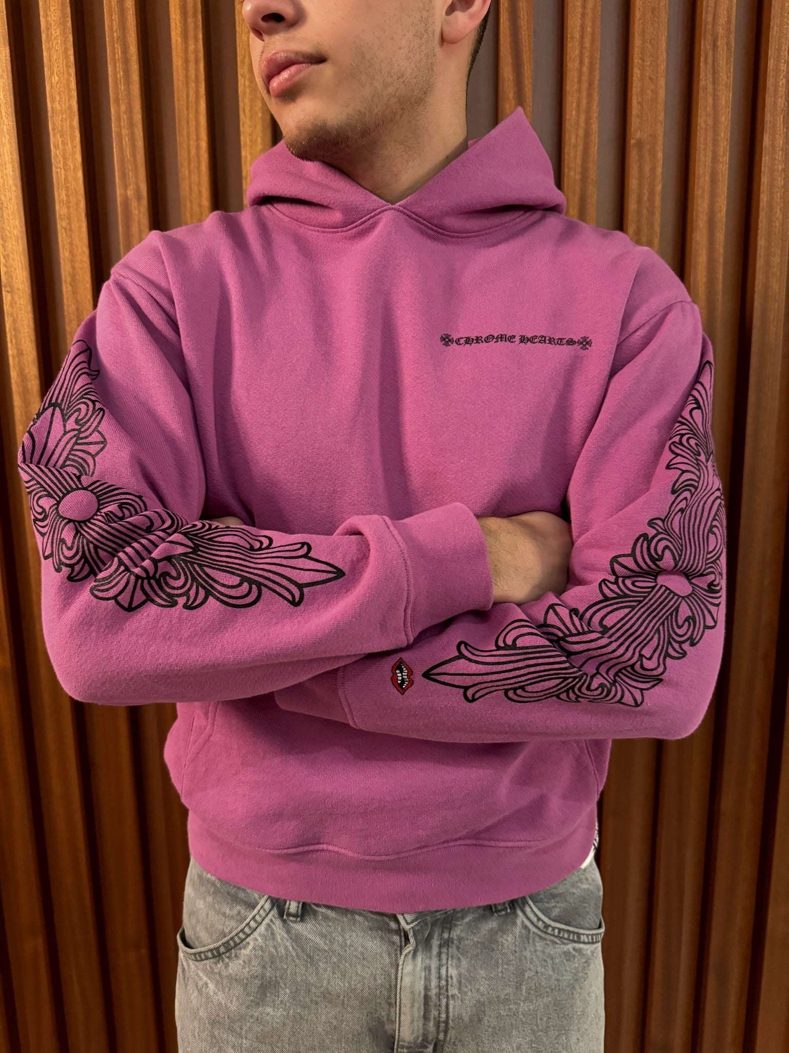 Hoodie Purple Vintage | Chrome Hearts x Matty Boy