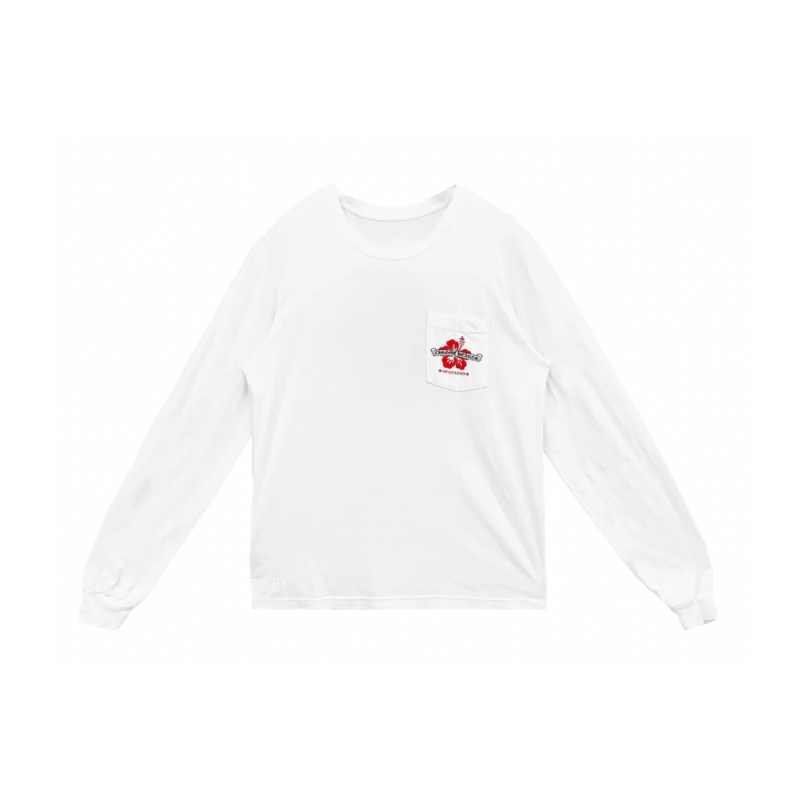 Longsleeve Honolulu Exclusive Hibiscus White | Chrome Hearts