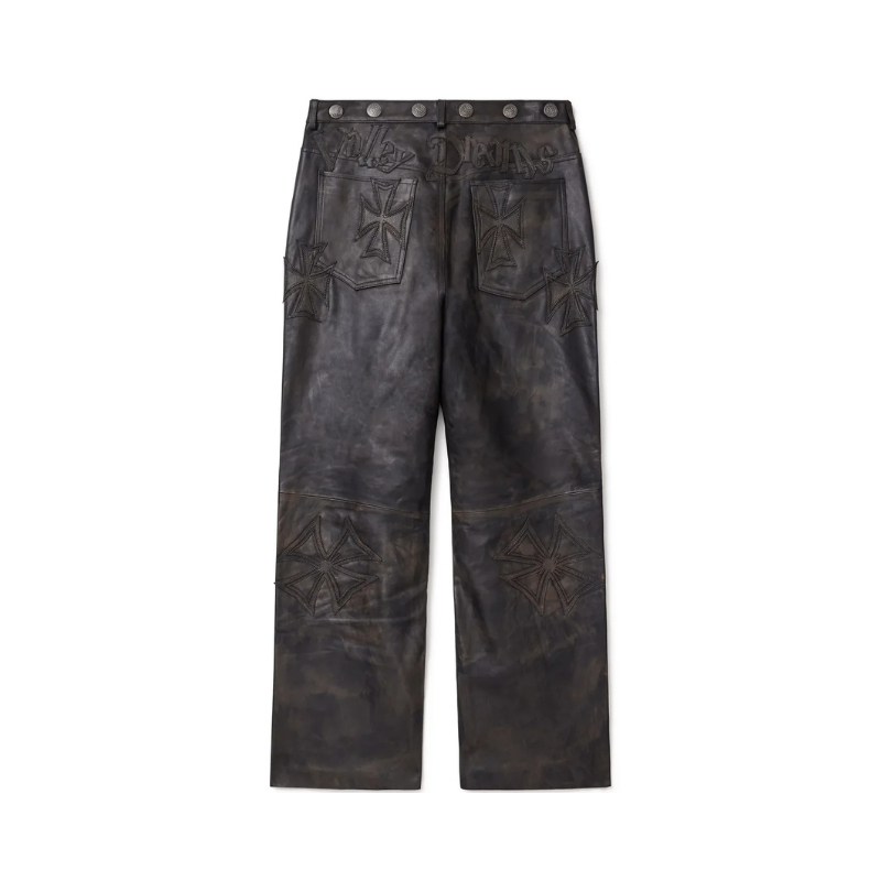 Leather Pants Black Embossed | Vale Lives