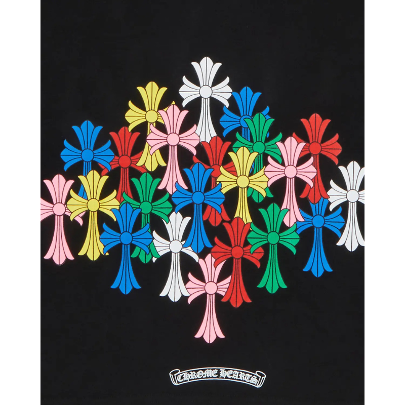 Longsleeve Multi Color Cross Cemetery | Chrome Hearts