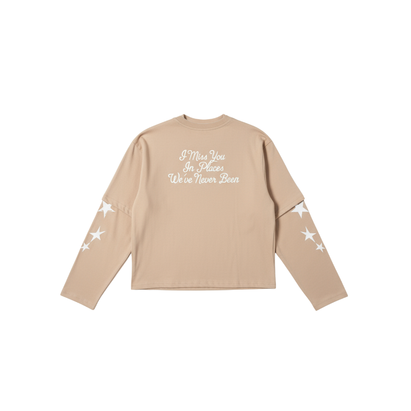 Longsleeve "I miss You" Sand | Année Lumière