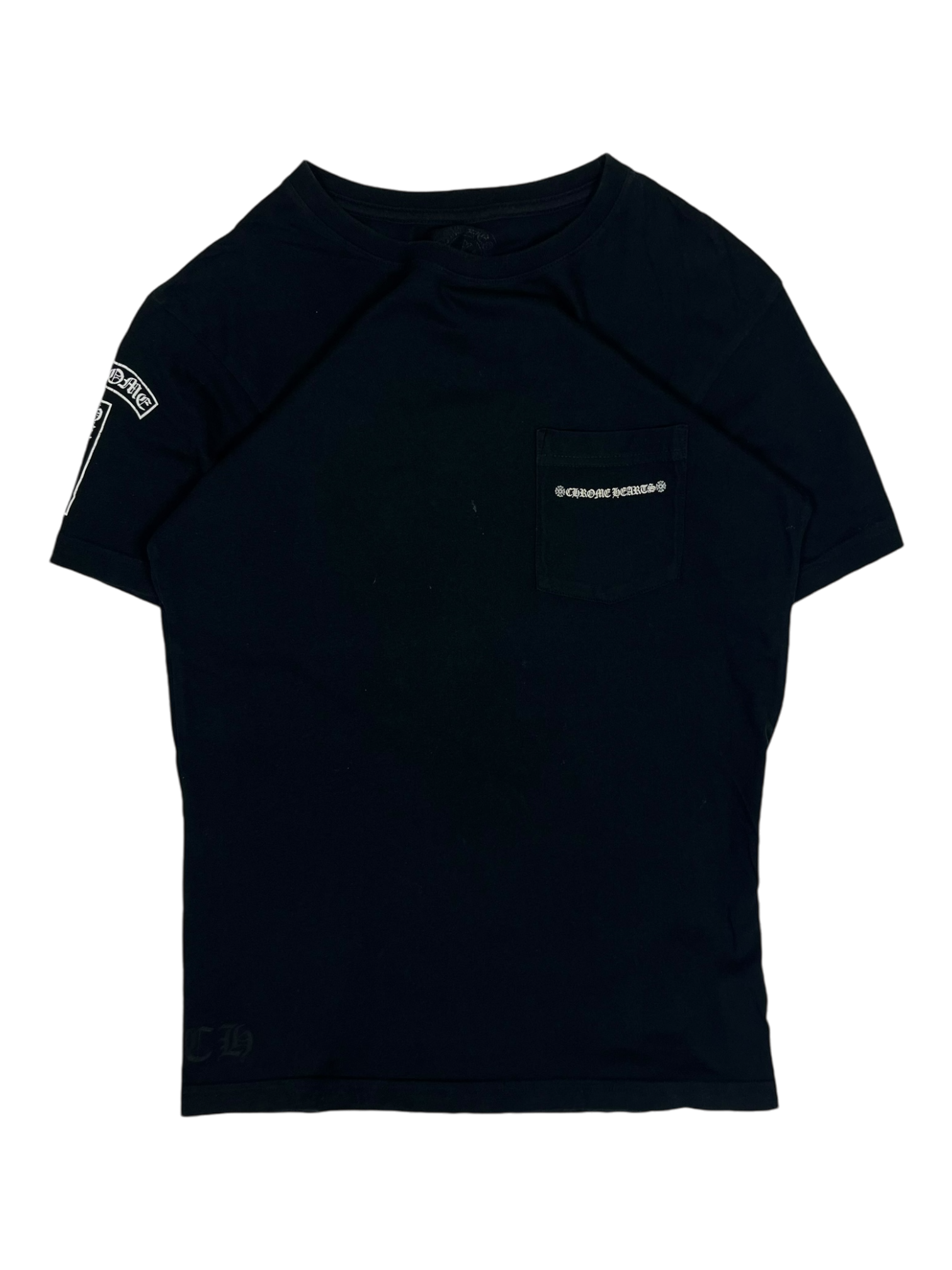 T-shirt noir avec logo croix de Los Angeles | Chrome Hearts