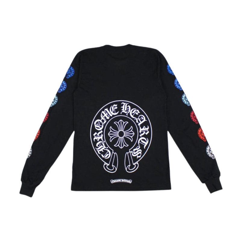 Longsleeve Multi Black Horseshoe | Chrome Hearts – Maison Guava