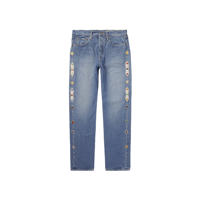 Jeans Blue Rhinestones | KAPITAL