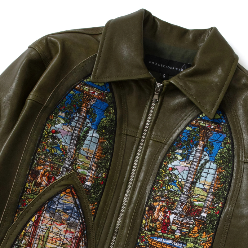 Leather Jacket Eden Leather Olive | WhoDecidesWar