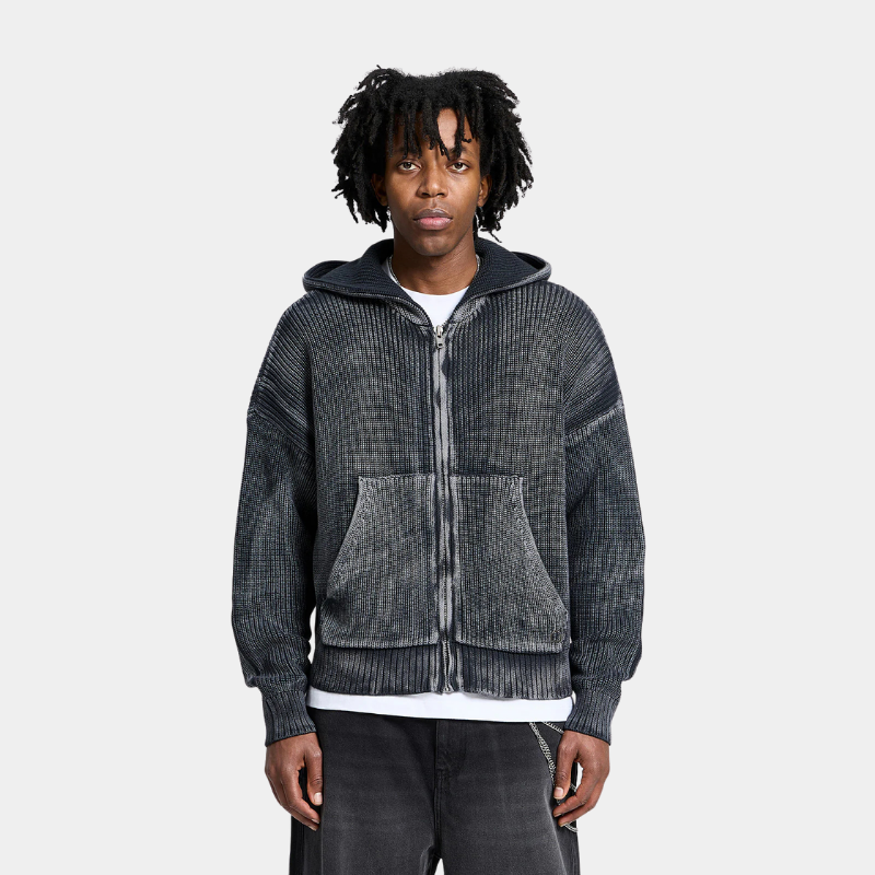 Zip Hoodie Acid Black | Reternity