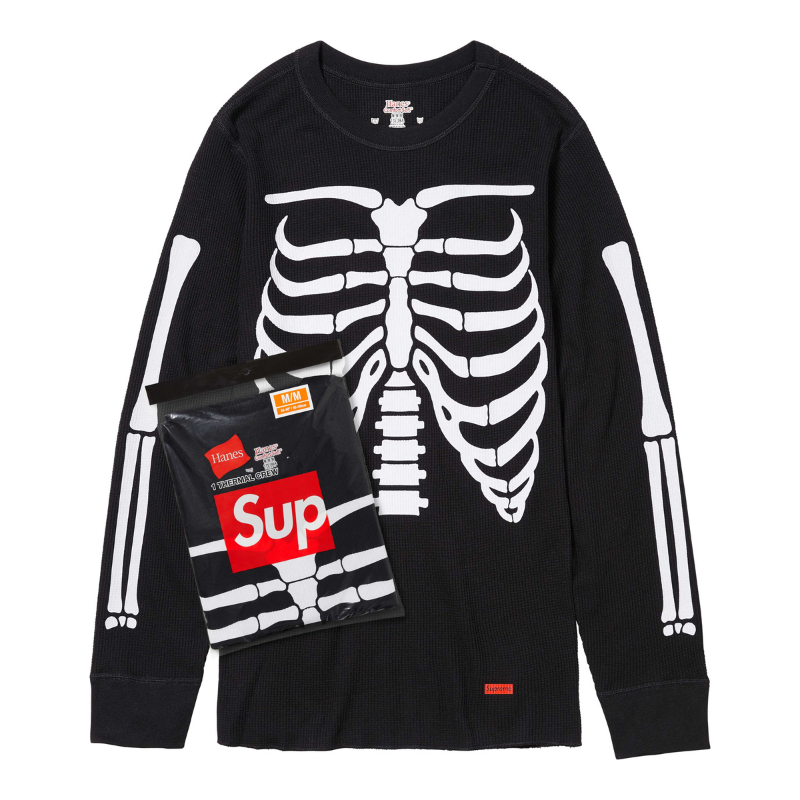 T-shirt à manches longues Bones Noir | Supreme