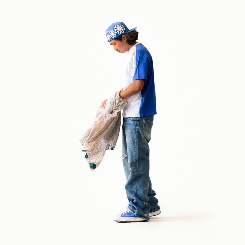 T-shirt Gradient Blue White | Maison Guava