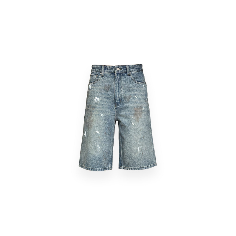 Denim Shorts Stained Bleu | Lord Culture