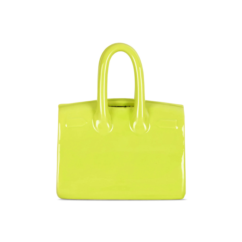 Home Decor Money Bag Piggy Bank (Chartreuse) | Curves