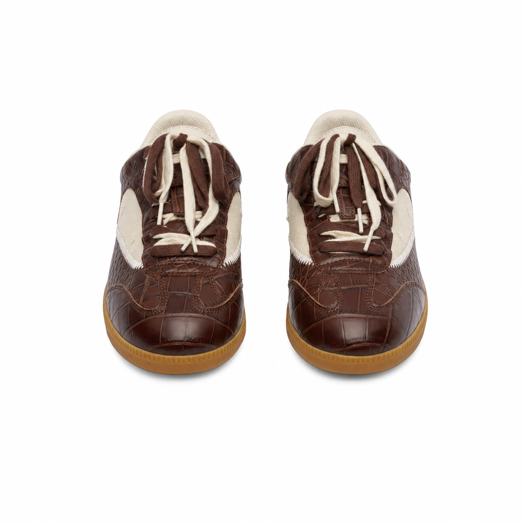 Low-top L'équipe Croco Brown | Reternity, view 5