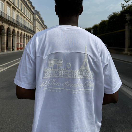 T-shirt Double Stitched White | Maison Guava