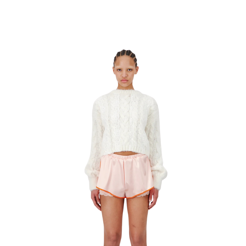 Knitwear Lace Cable White | Vaillant Studio