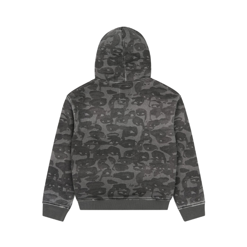 Zip Hoodie Face Camo Camo Black | KidSuper