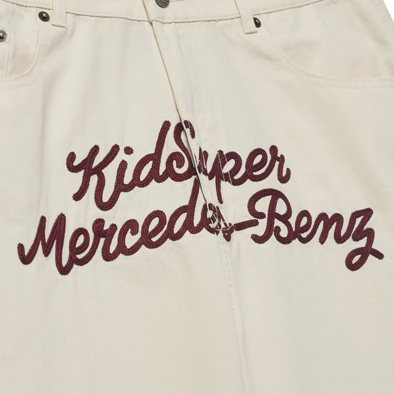 Denim Pants Work Cream | KidSuper x Mercedes Benz