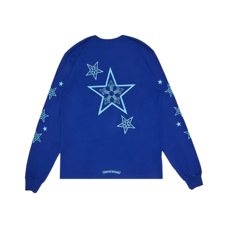 Longsleeve Blue Star | Chrome Hearts — Hype clothes