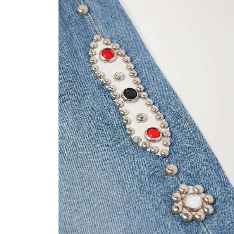 Jeans Blue Rhinestones | KAPITAL