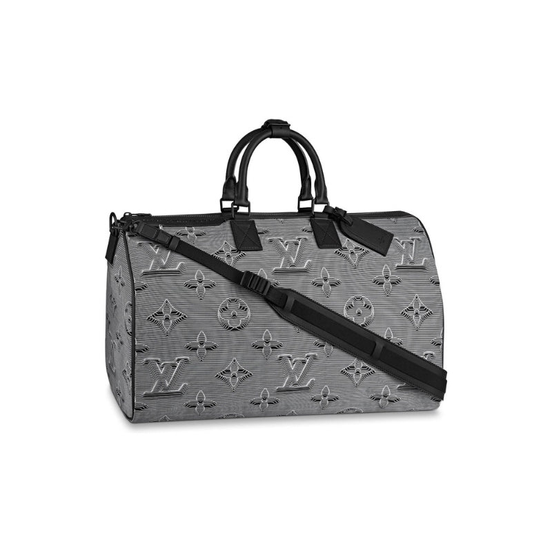 Keepall 50 Reversible Bandouliere Monogram 3D Rainbow/Gray/Black Lou