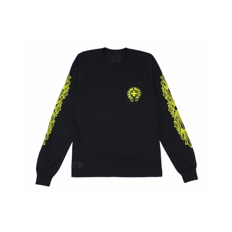 Longsleeve Black Yellow Floral | Chrome Hearts
