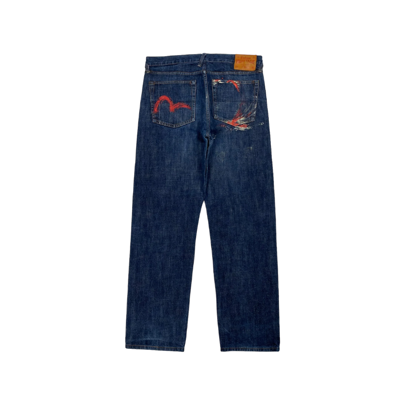 Jeans Bleu Rouge Mouette | Evisu