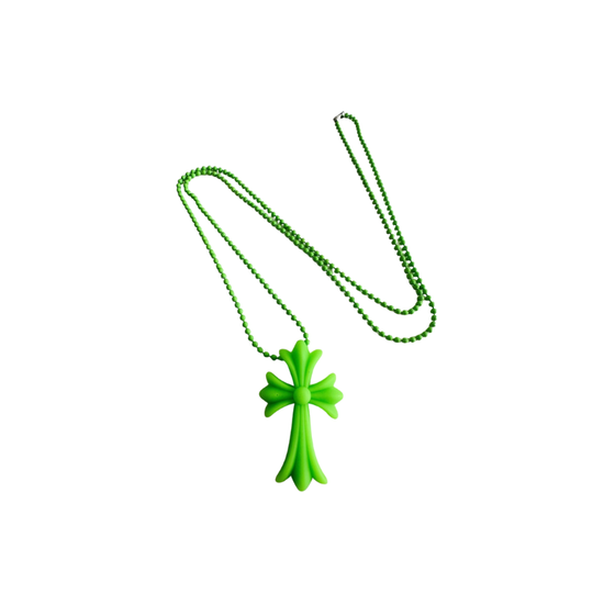 Necklace Silicone Cross Green | Chrome Hearts