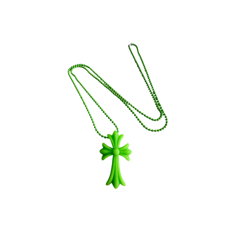 Necklace Silicone Cross Green | Chrome Hearts