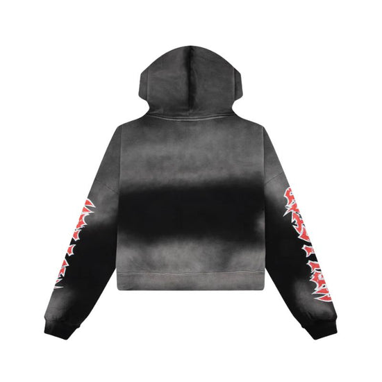 Hoodie Stars Shine Graffiti Black Red | Hellstar