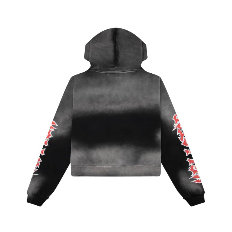 Hoodie Stars Shine Graffiti Black Red | Hellstar