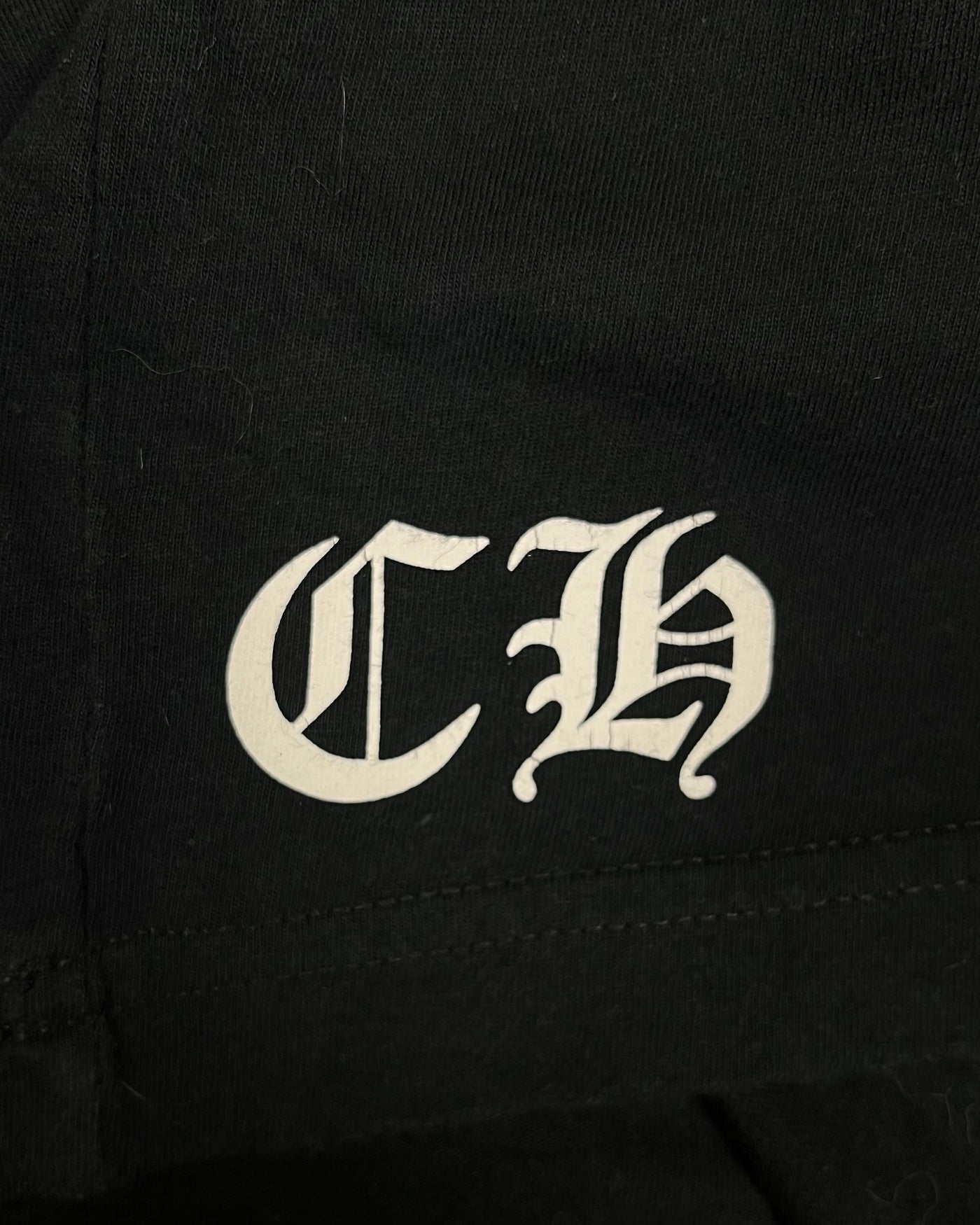 T-shirt noir avec logo Dagger ton sur ton | Chrome Hearts