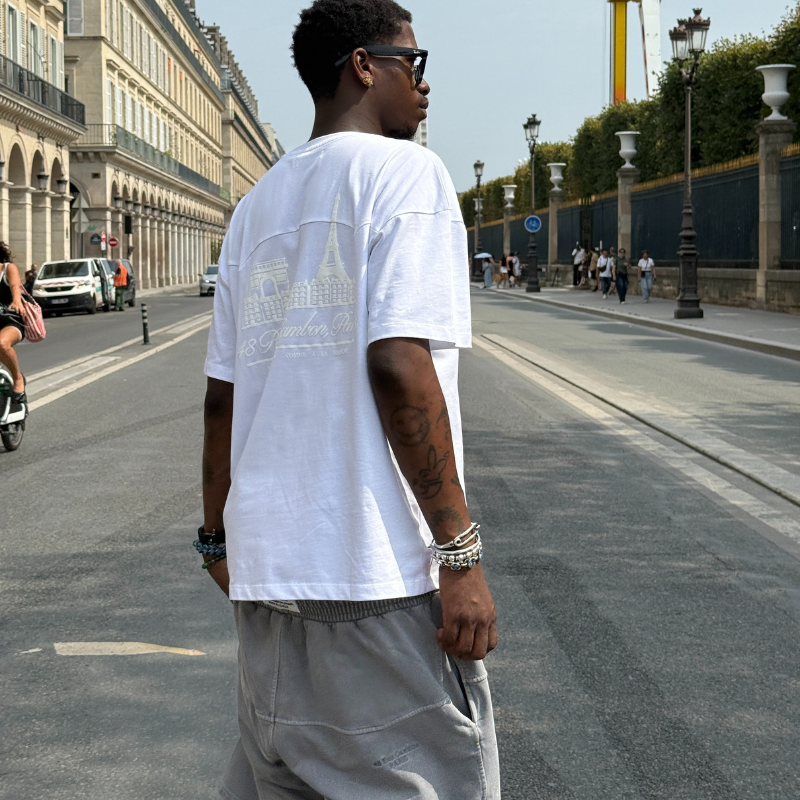 Shorts Double Stitched Stone Grey | Maison Guava