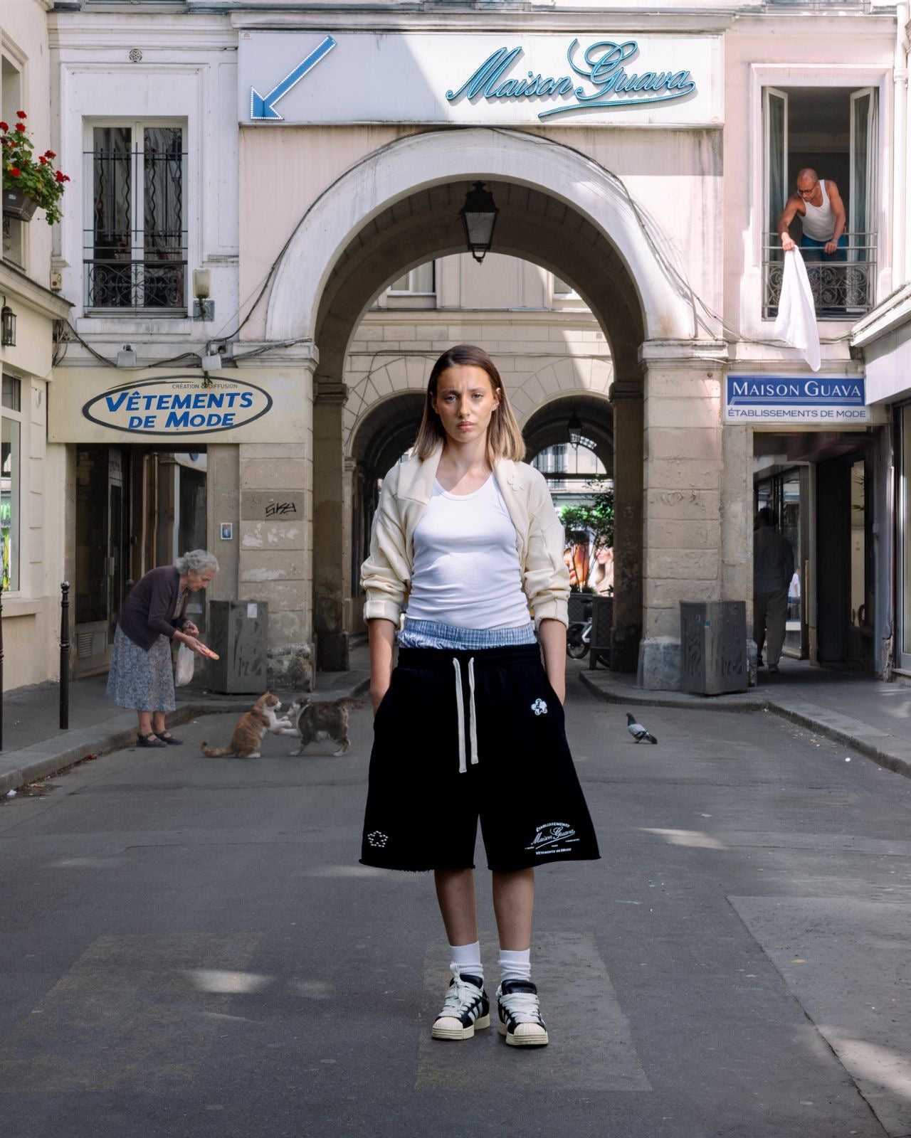 Shorts Etablissement Black SS26 | Maison Guava — view 7