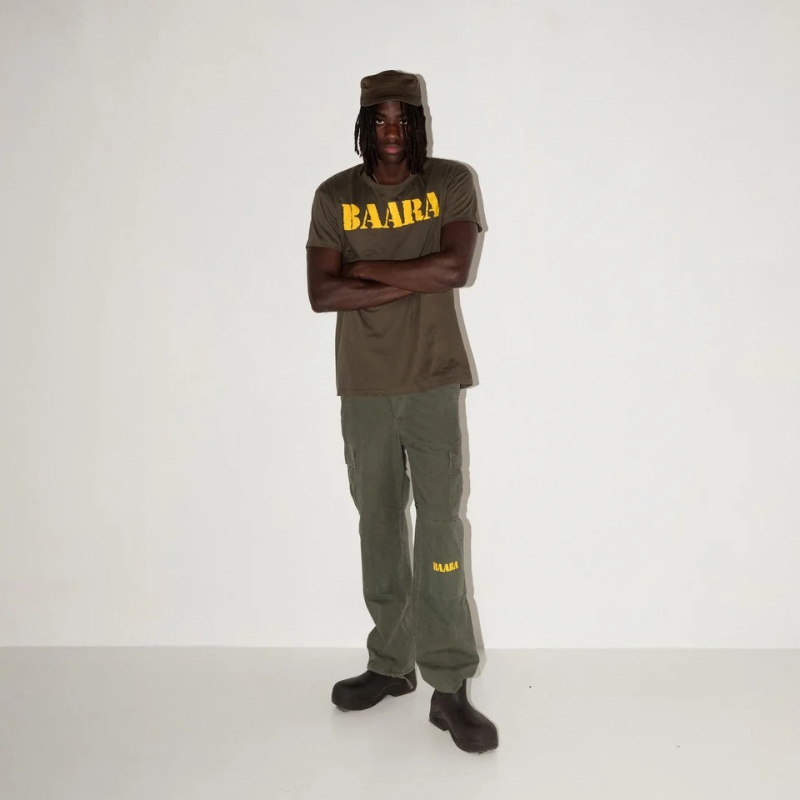 Cargo Pants Grey Yellow | Baara