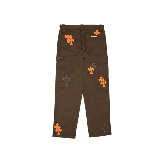 Denim Pants Carpenters Cross Patch Brown Orange | Chrome Hearts