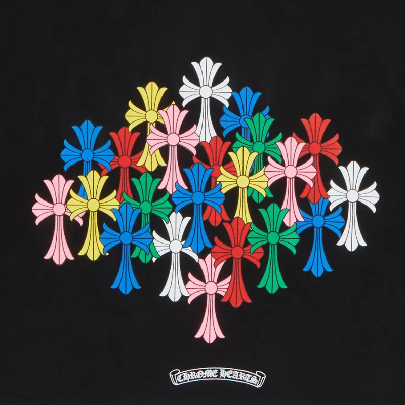 Crewneck Multi-Color Cross Cemetery | Chrome Hearts