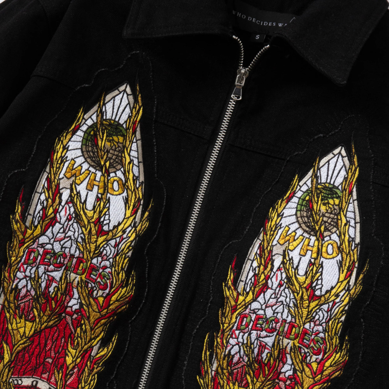 Jacket Flame Glass Trucker Coal | WhoDecidesWar